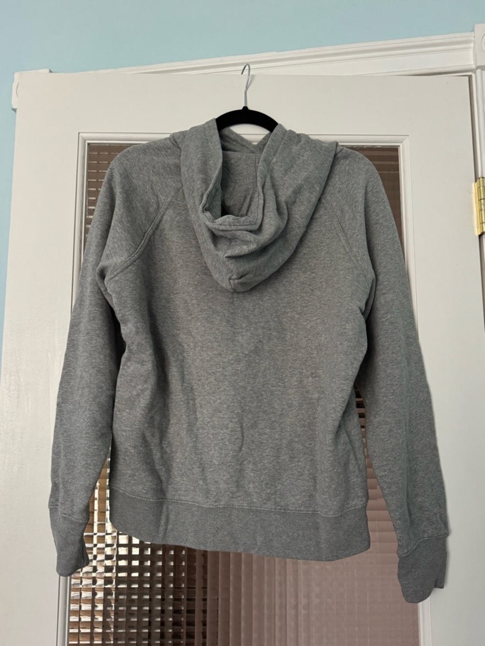 League Women's Gray Yale Crewneck Sweatshirt with Navy Crest - Picture 2 of 3